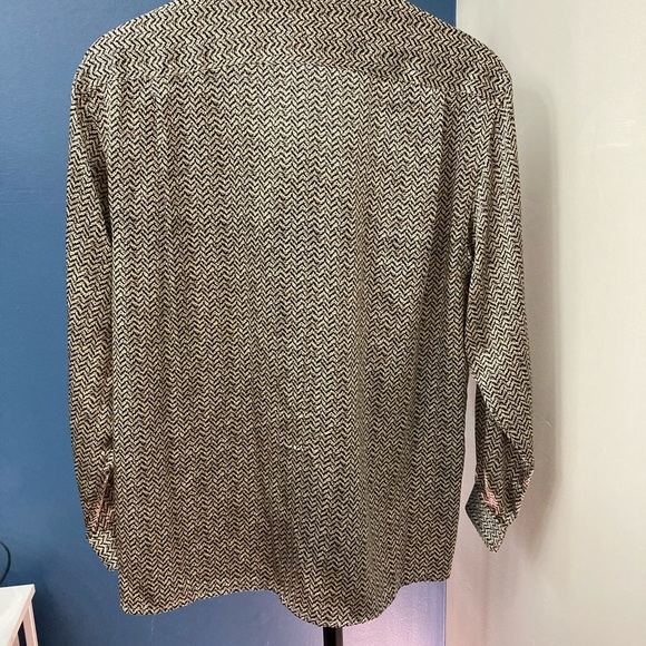 Vintage herringbone silk top! - Picture 3 of 6